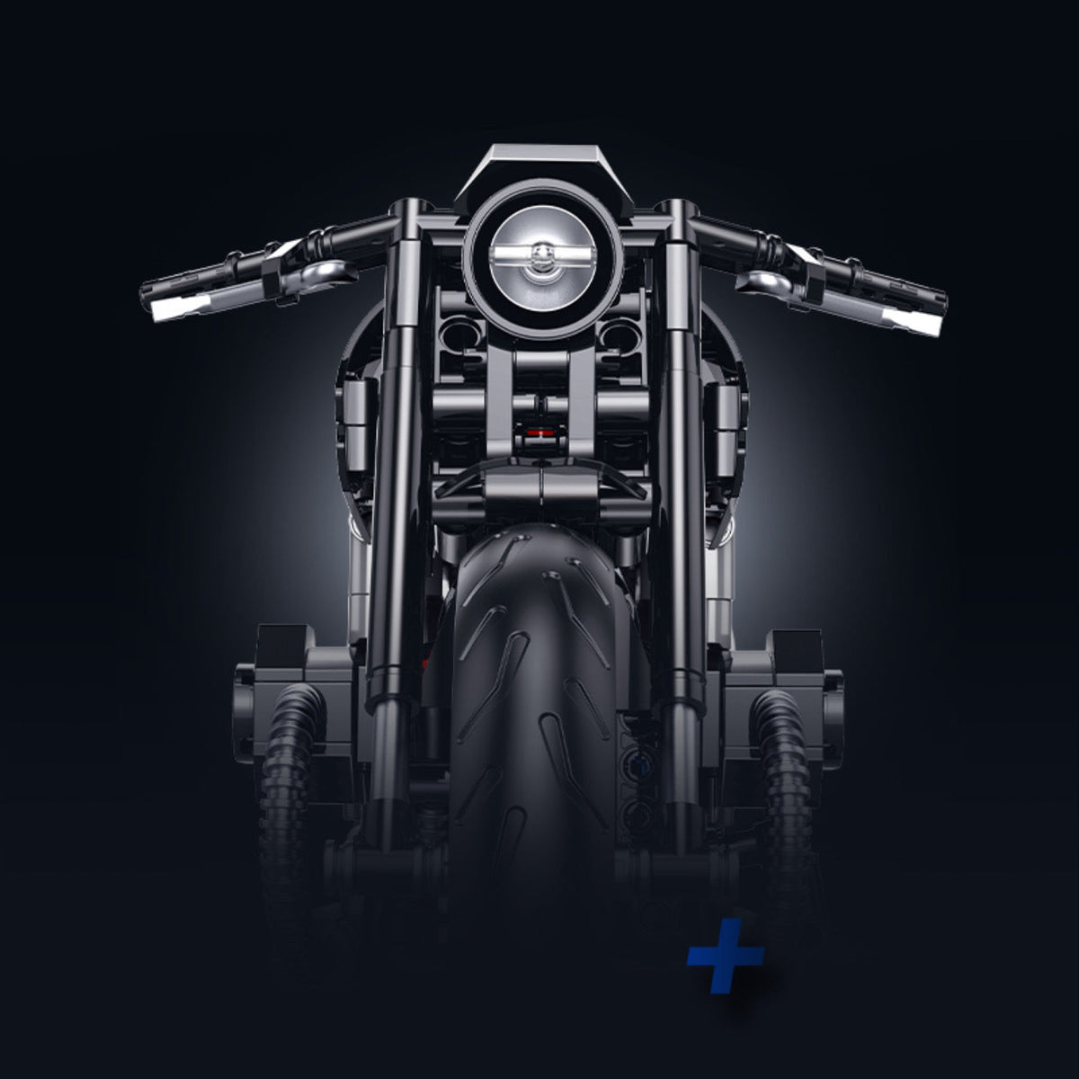60535 - Chrome Heritage 1:8 Heritage Cruiser Motorcycle - View 3 | Power Blockz