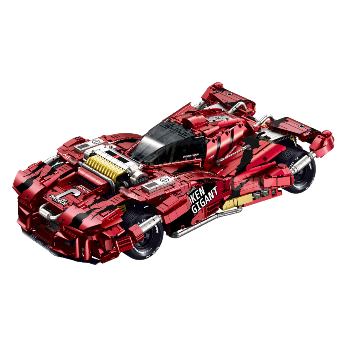 Goliath wide-body V12 supercar building blocks model - Power Blockz