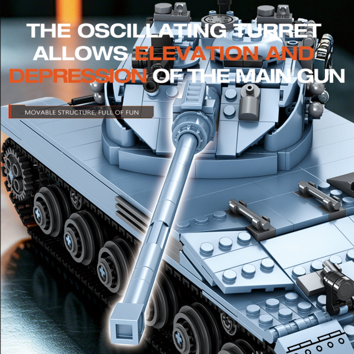 77042 - The F18 Bat Chatillon 25t Tank - View 7 | Power Blockz