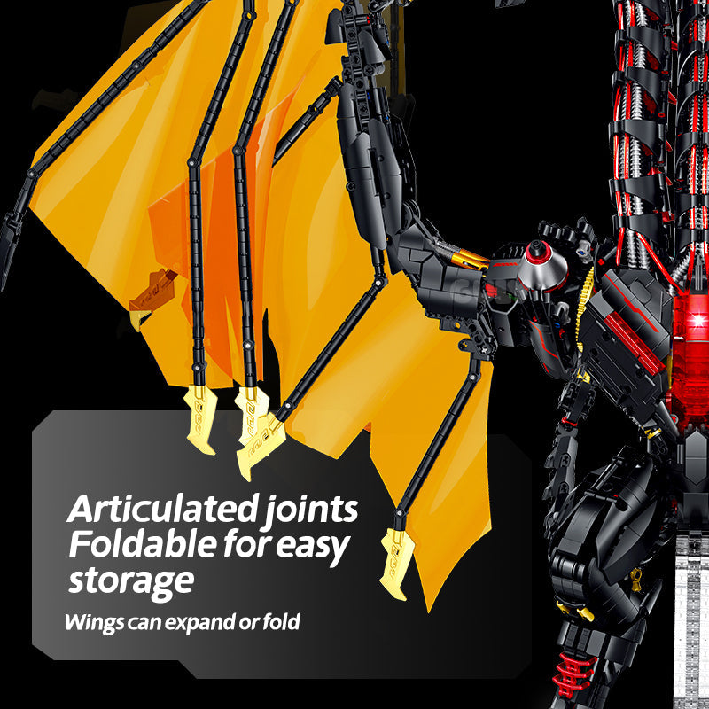 80508 - Shadowed Drake Articulated Dragon - View 5 | Power Blockz