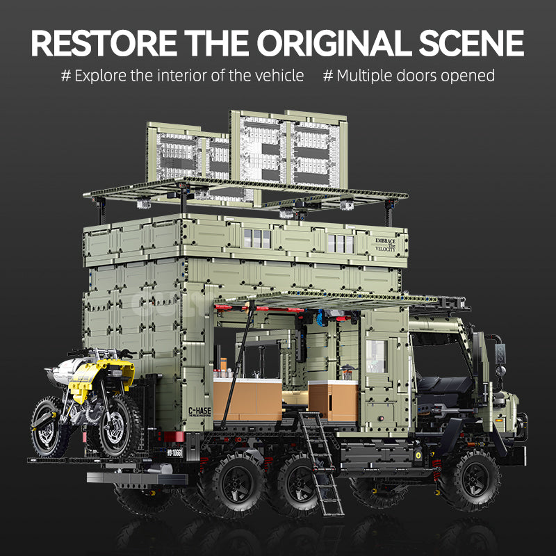 10661 - Overlander 6x6 1:8 Expedition Truck - View 3 | Power Blockz