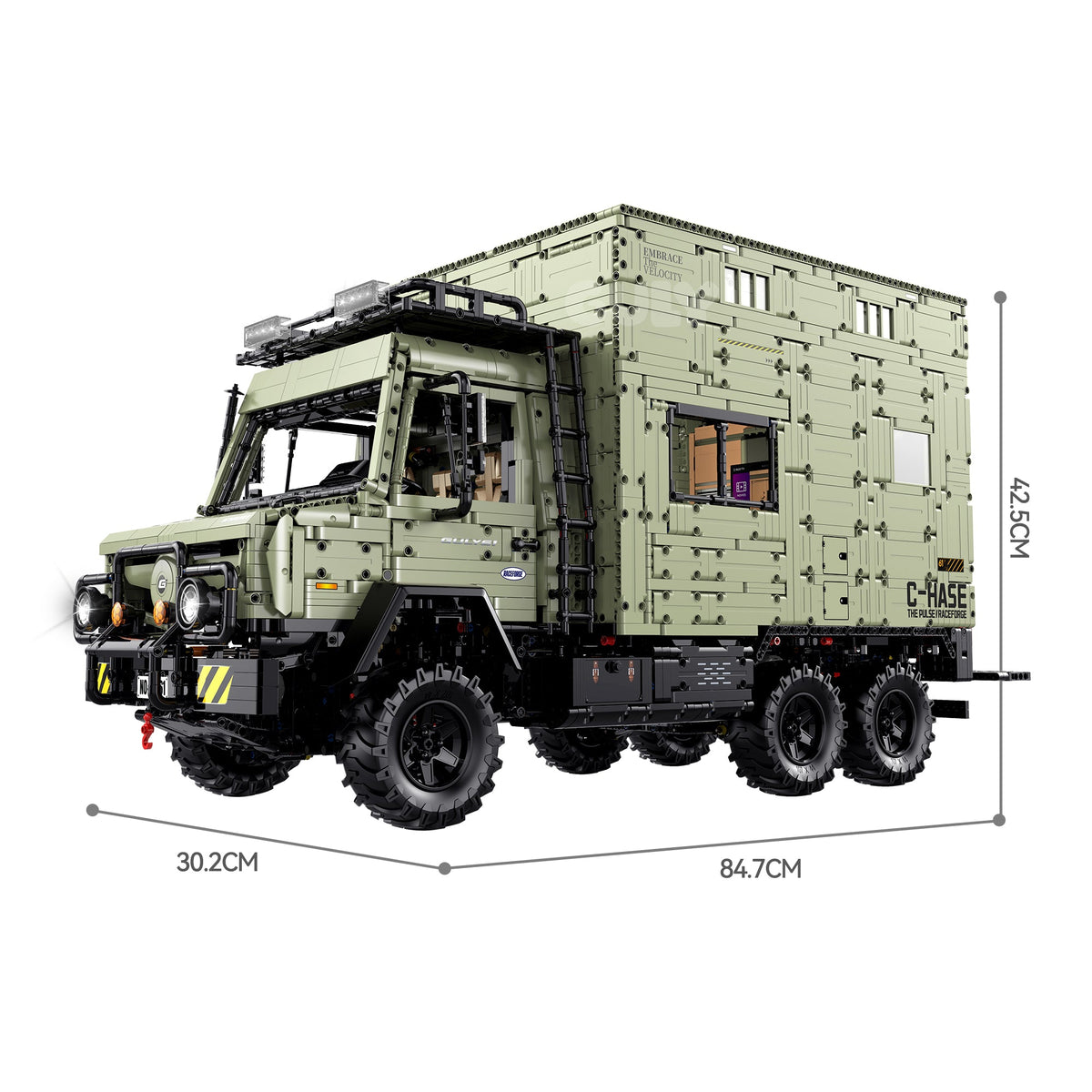 10661 - Overlander 6x6 1:8 Expedition Truck - View 7 | Power Blockz