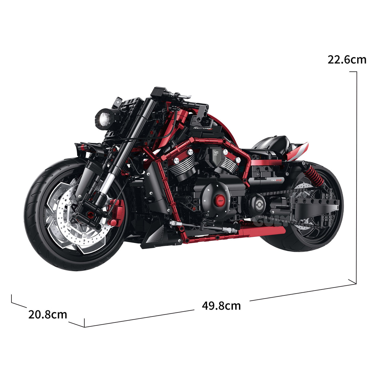 60562 - Nightpulse V2 Drag Muscle Cruiser Motorcycle - View 9 | Power Blockz