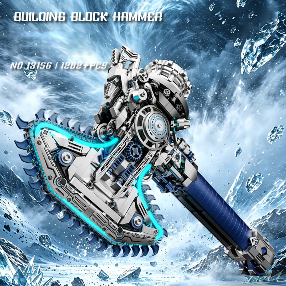13156 - The Ice Battle Axe - View 4 | Power Blockz