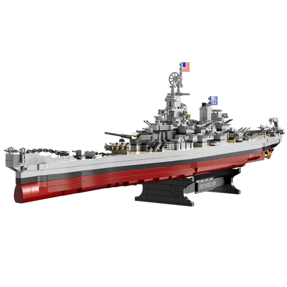 Iowa-class Battleship USS Missouri building blocks model - Power Blockz