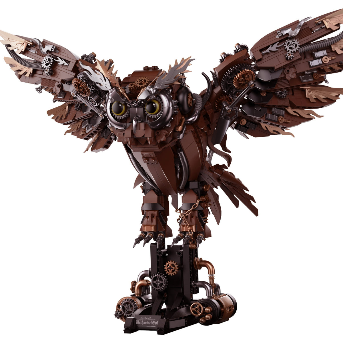 Mechanical Owl building blocks figure - Power Blockz