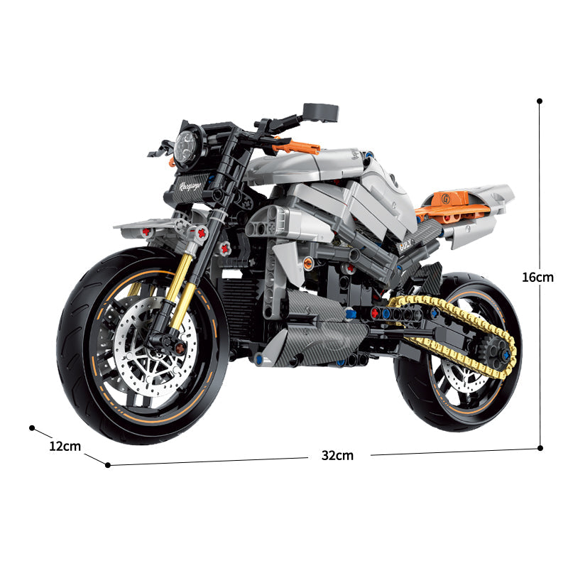 60508 - Iron Ember 1:8 Streetfighter Motorcycle - View 6 | Power Blockz