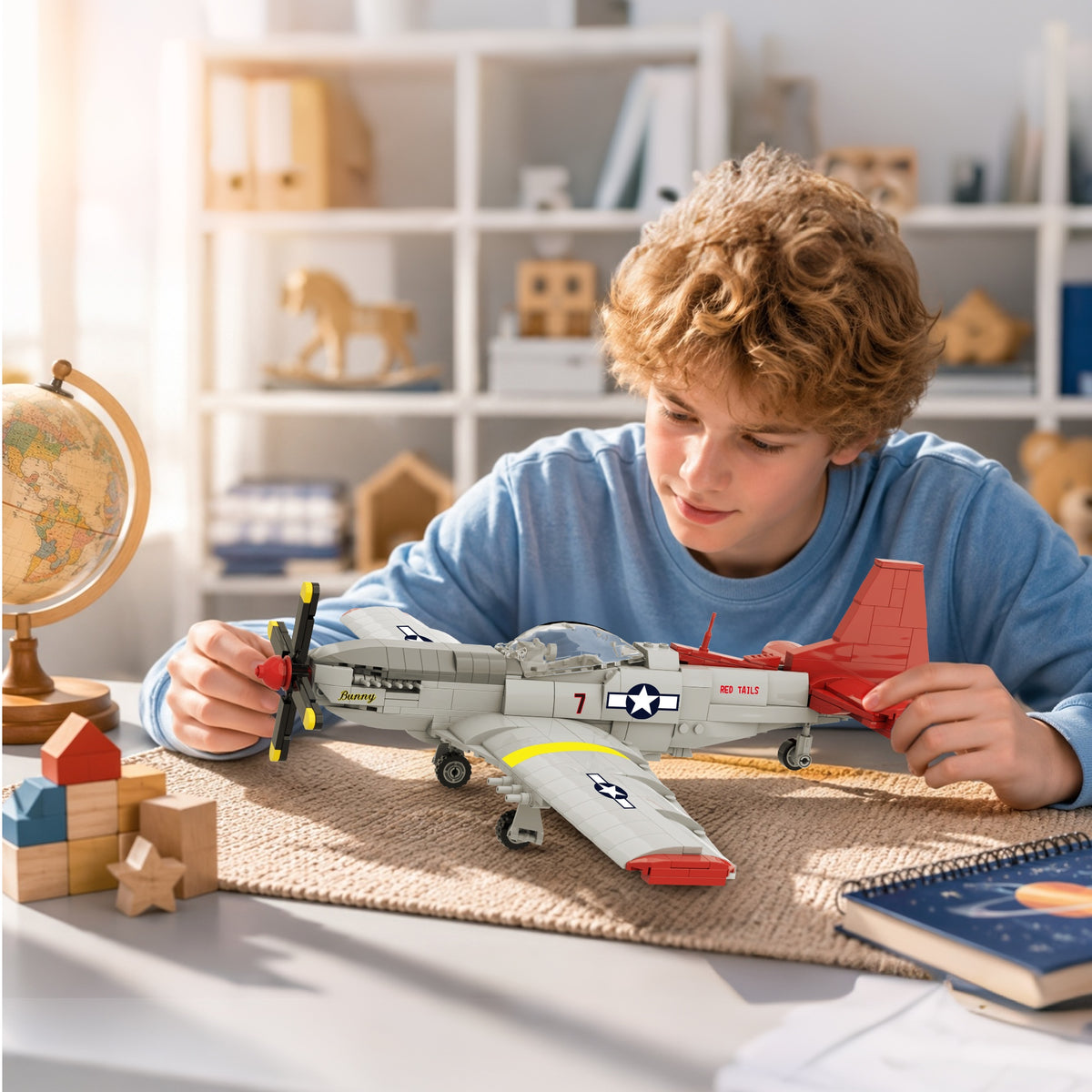 66005 - The P51 Mustang Fighter Jet - View 6 | Power Blockz