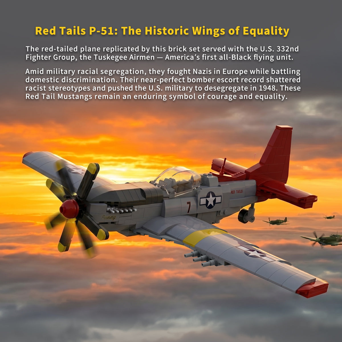 66005 - The P51 Mustang Fighter Jet - View 3 | Power Blockz