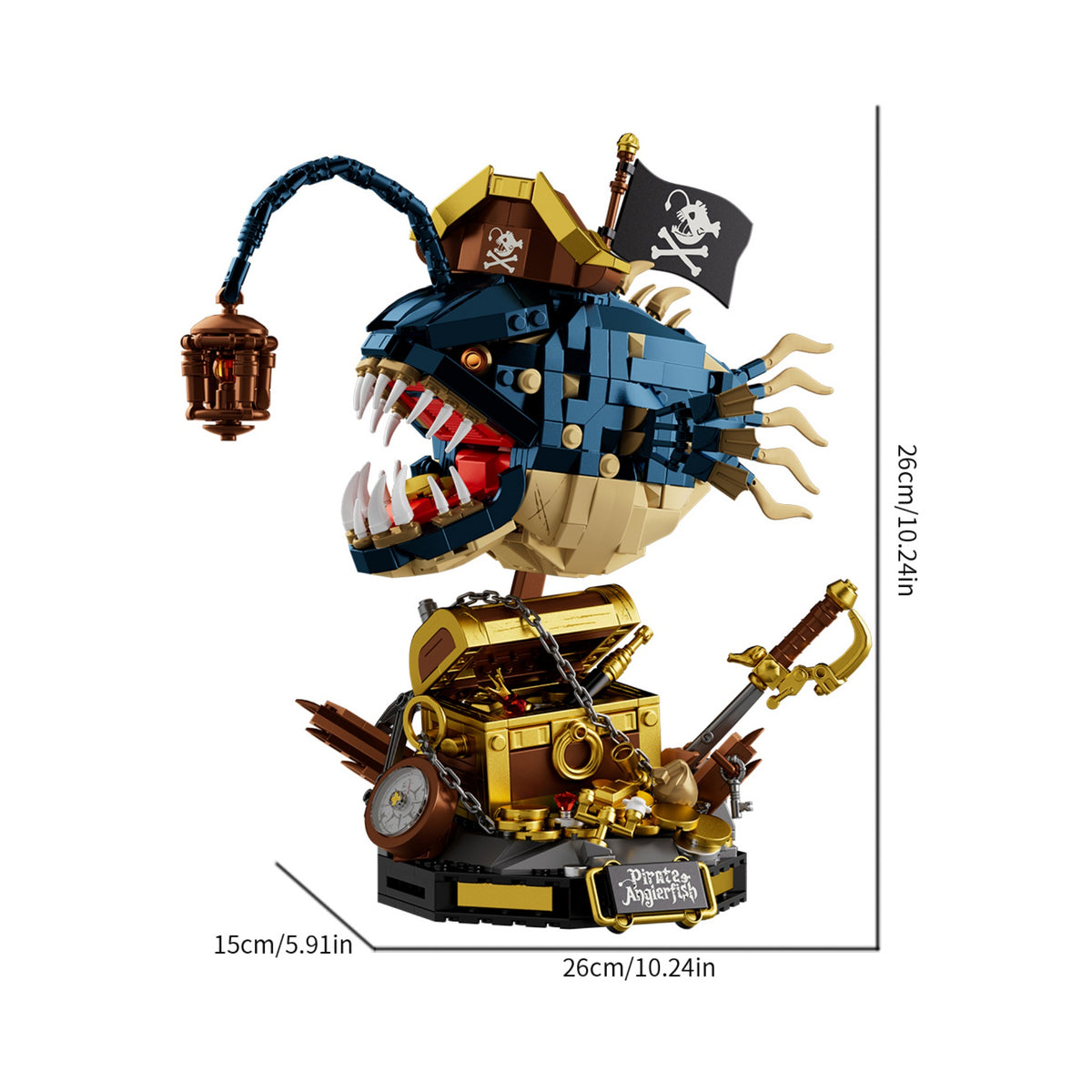CR402 - The Pirate Lanternfish - View 7 | Power Blockz