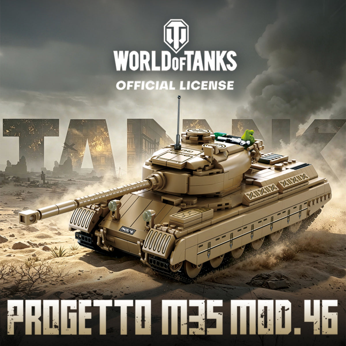 77040 - The Progetto M35 mod46 Tank - View 4 | Power Blockz