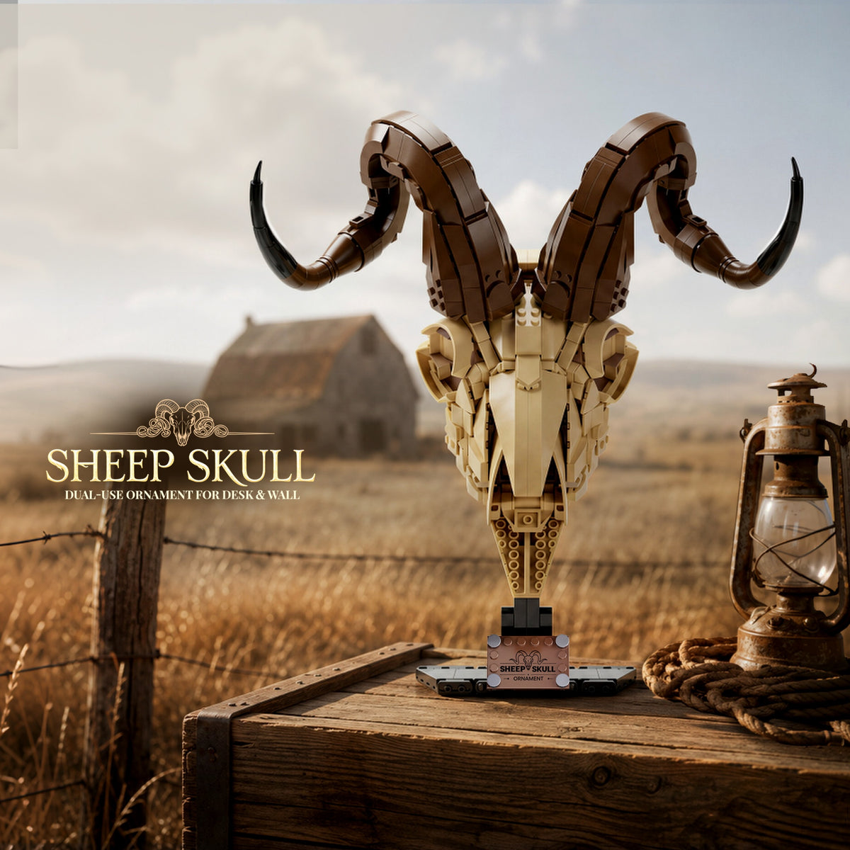Miyoo 88061 - The Sheep Skull - View 4 | Power Blockz