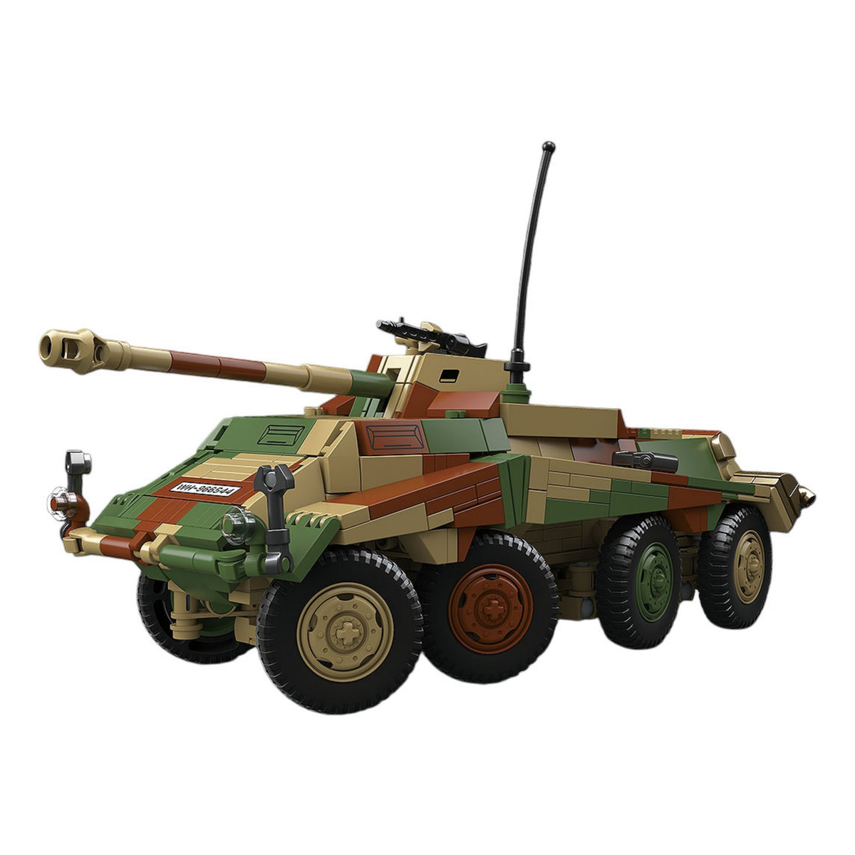 Sa.Kfz.234/4 armored car building blocks model - Power Blockz