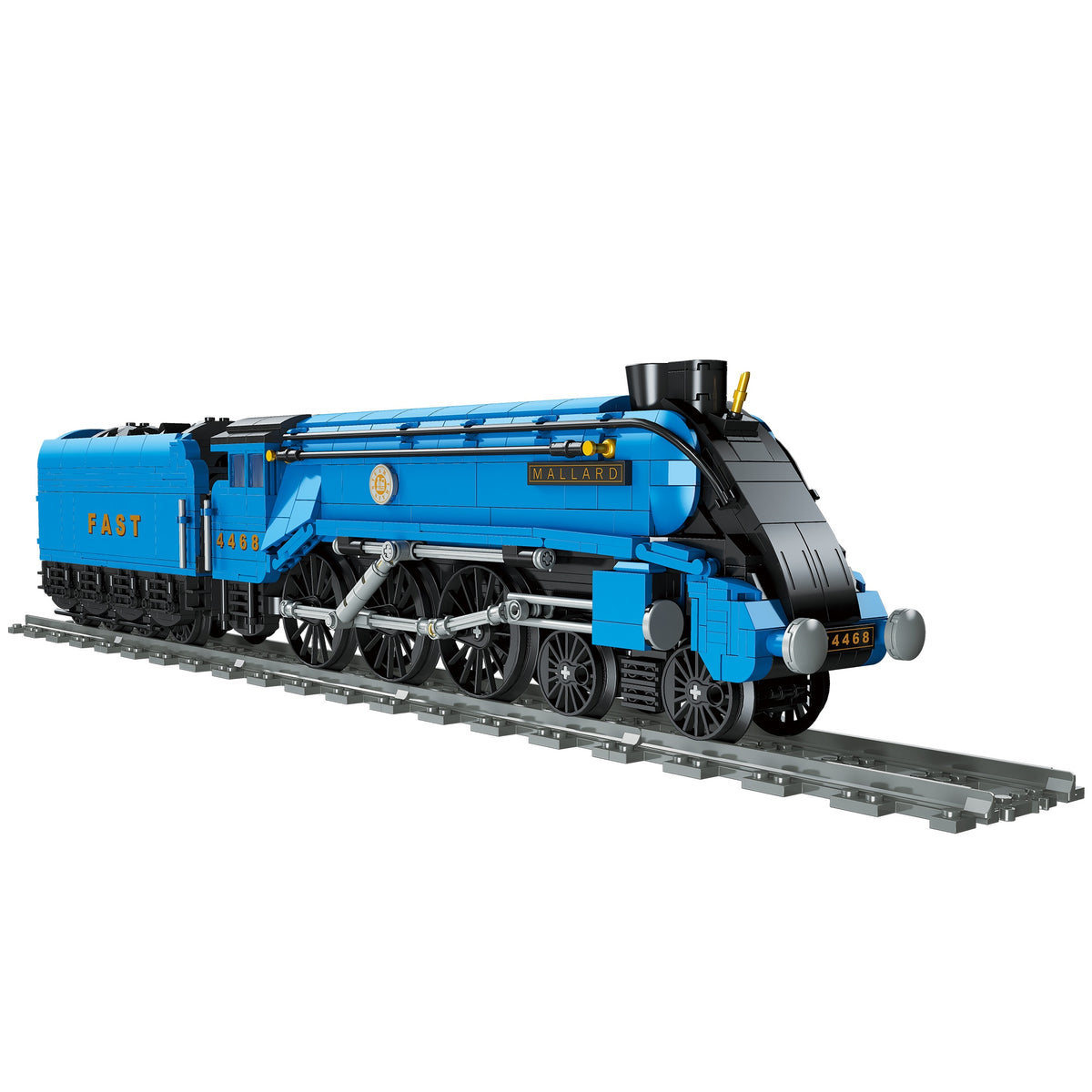 The Steam Train locomotive and tender building blocks model - Power Blockz