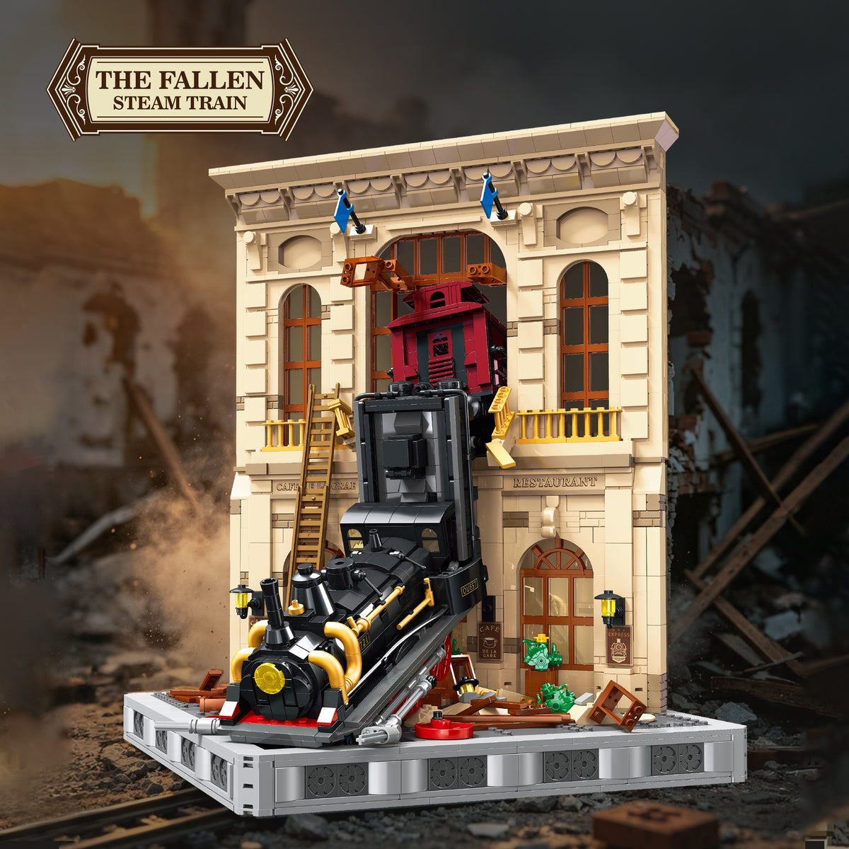 X58001 - The Fallen Steamtrain - View 2 | Power Blockz