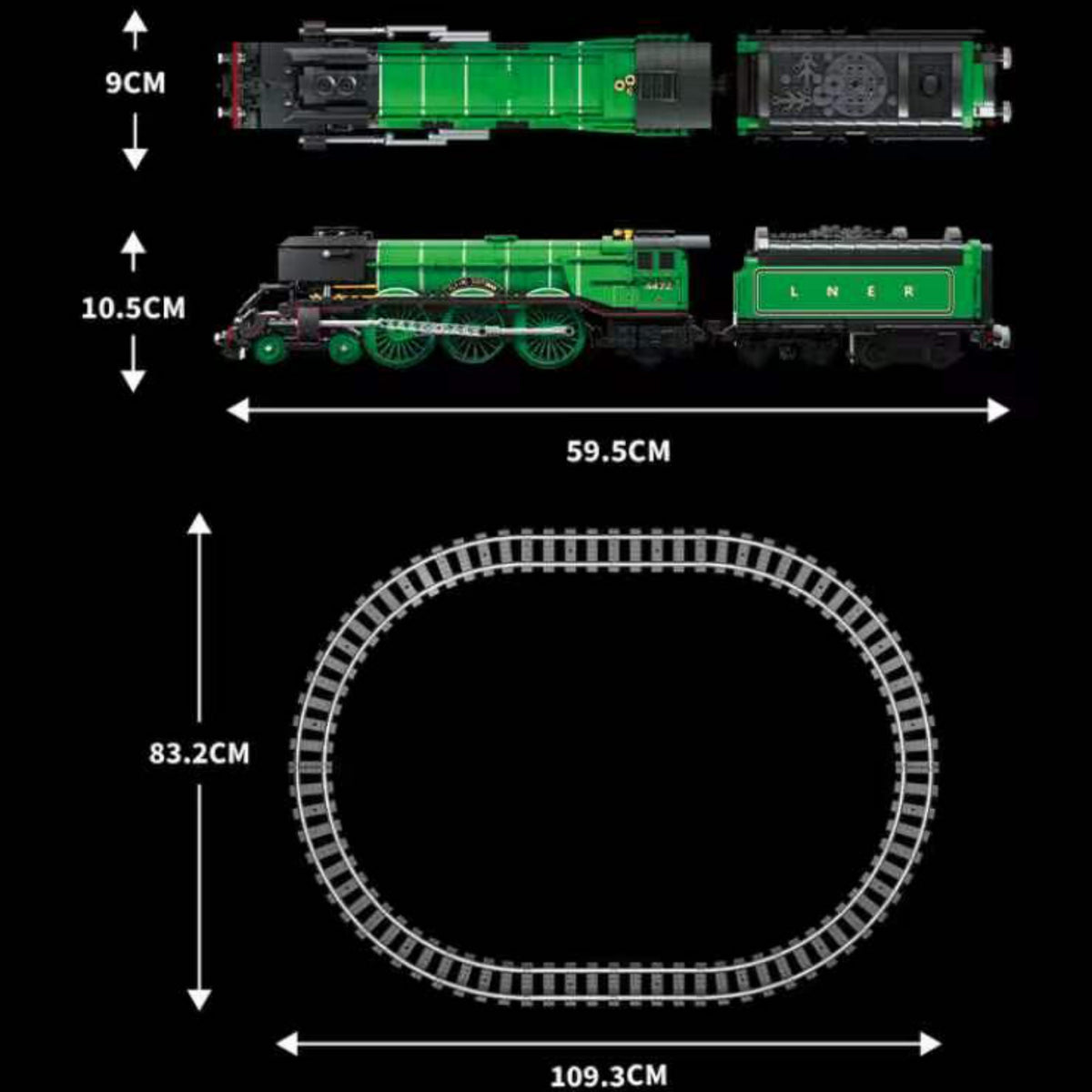 80010 - The Flying Scotsman - View 9 | Power Blockz