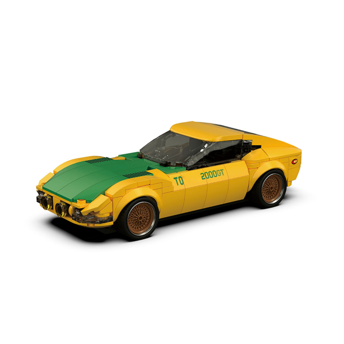 Classic 1960s GT-style sports car building blocks model - Power Blockz