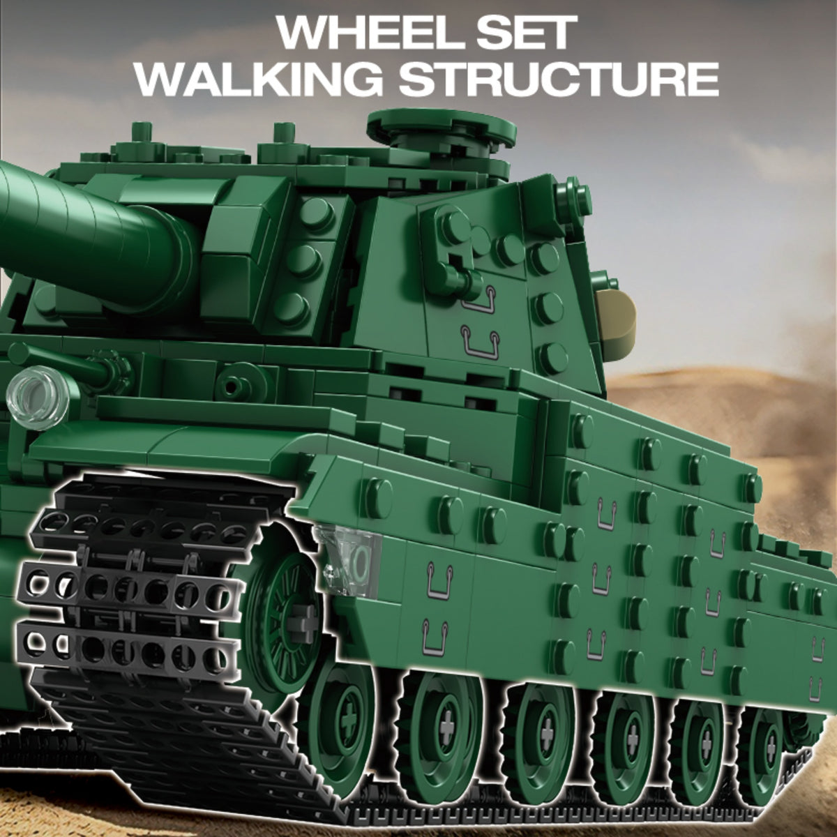 77043 - The Type5 Heavy 2605 Tank - View 9 | Power Blockz