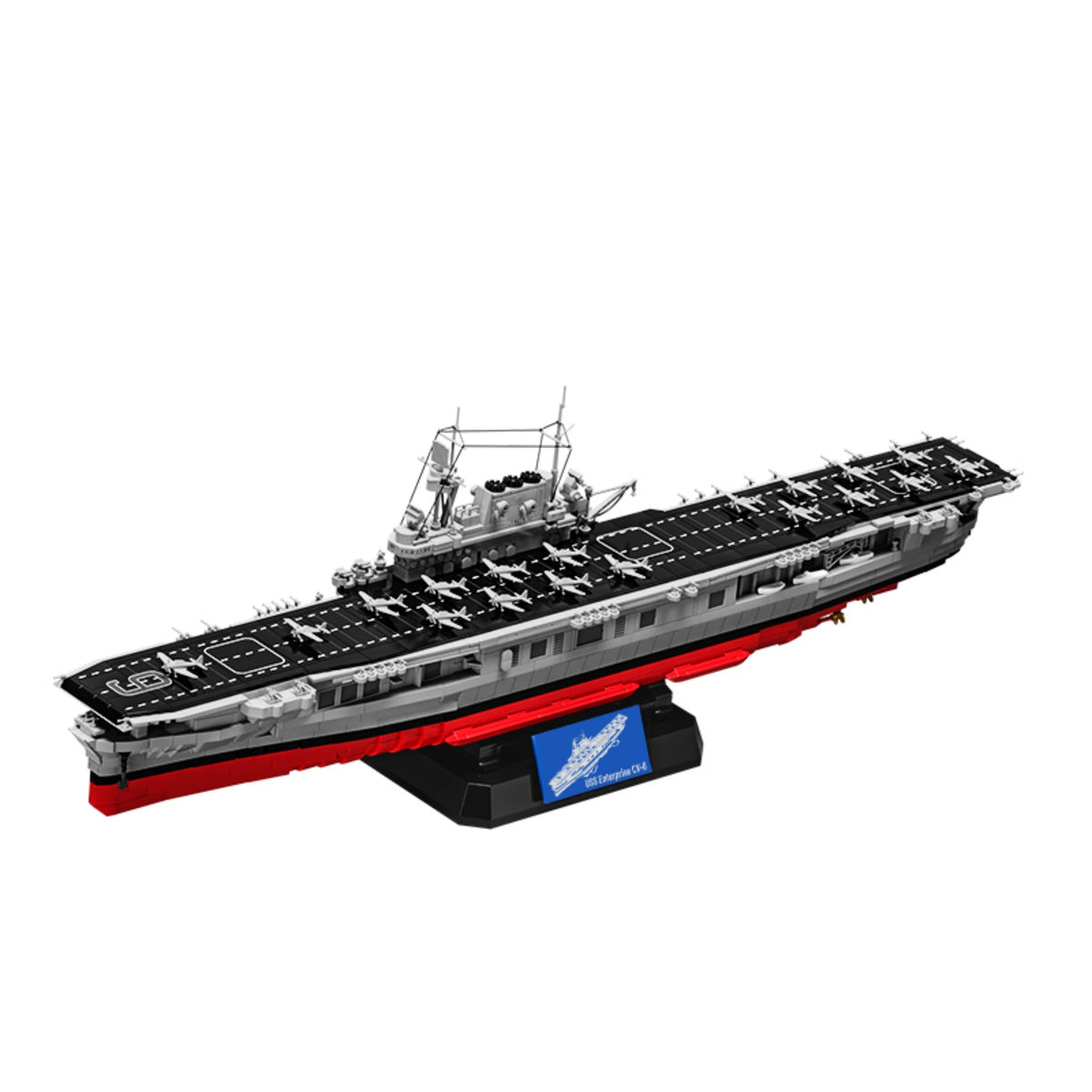 12Go 98016 - The World War II: USS Enterprise (CV-6) aircraft carrier building blocks model - Power Blockz