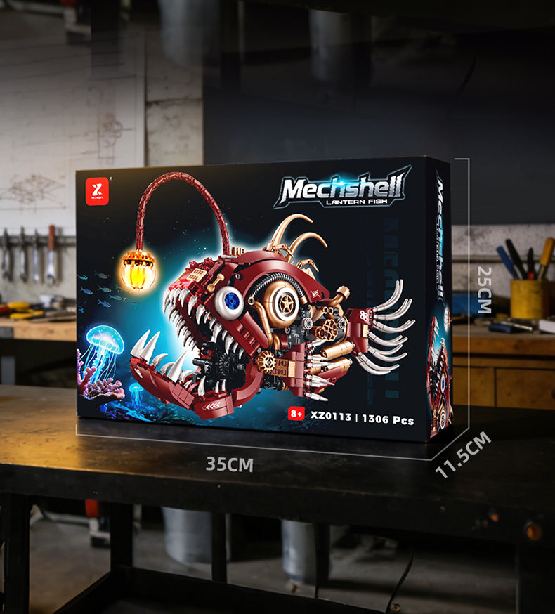 XZ0113 - Abyss Lantern Steampunk Mechanical Anglerfish - View 7 | Power Blockz