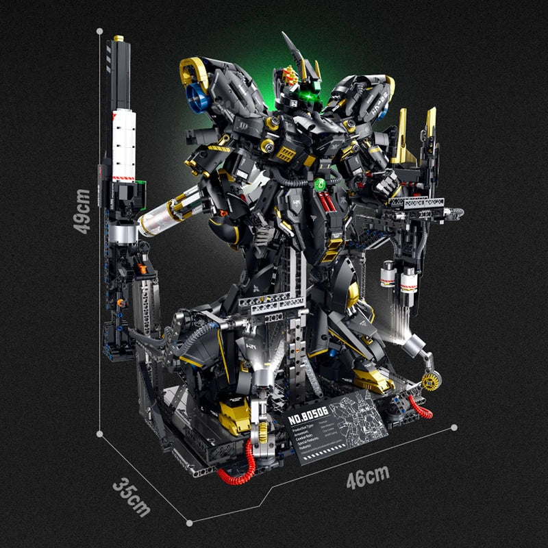 80506 - Warbound Omega Dark Chrome War God Mecha - View 7 | Power Blockz