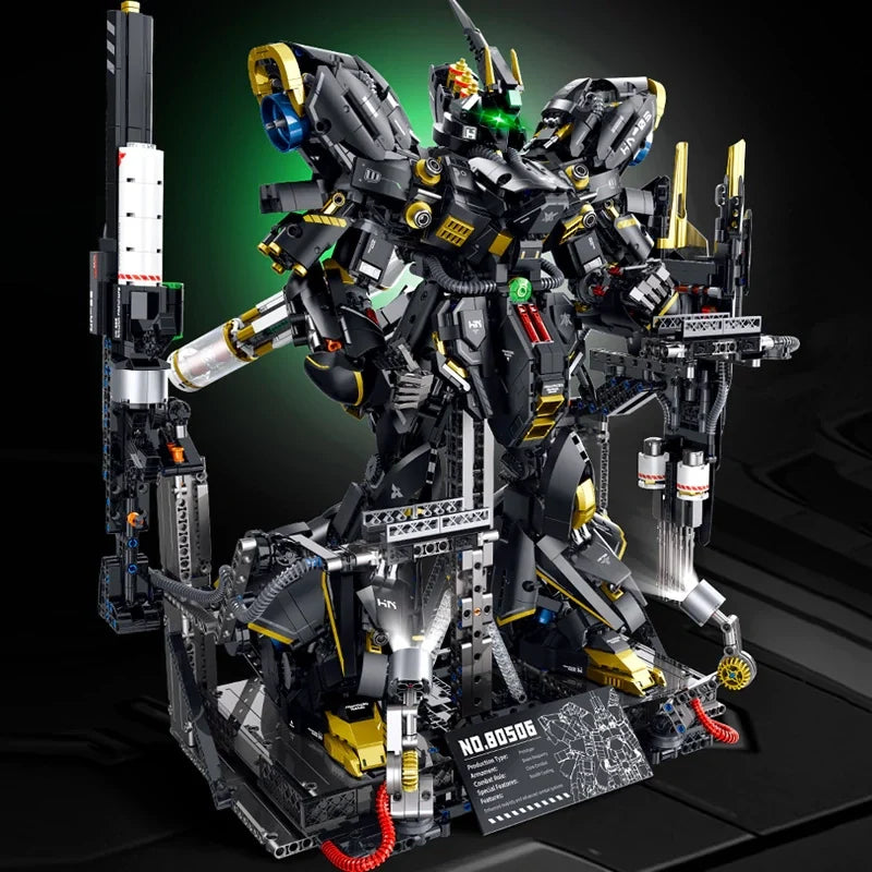 80506 - Warbound Omega Dark Chrome War God Mecha - View 2 | Power Blockz
