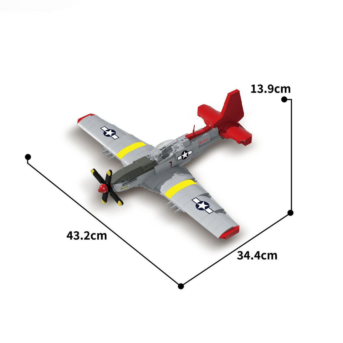66005 - The P51 Mustang Fighter Jet - View 8 | Power Blockz