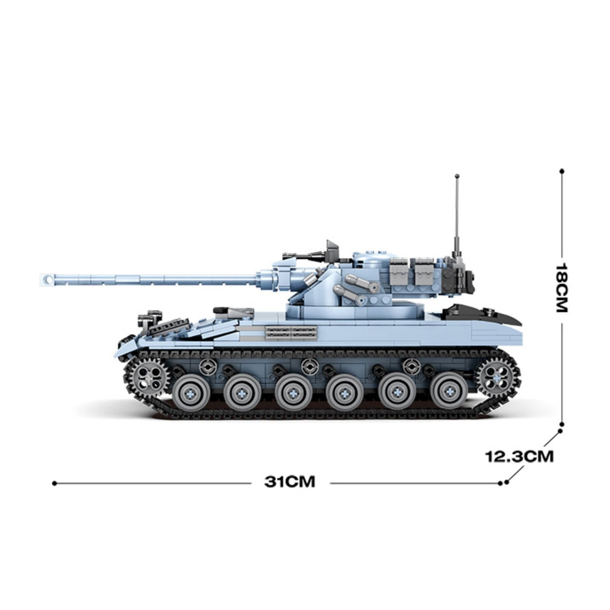 77042 - The F18 Bat Chatillon 25t Tank - View 8 | Power Blockz