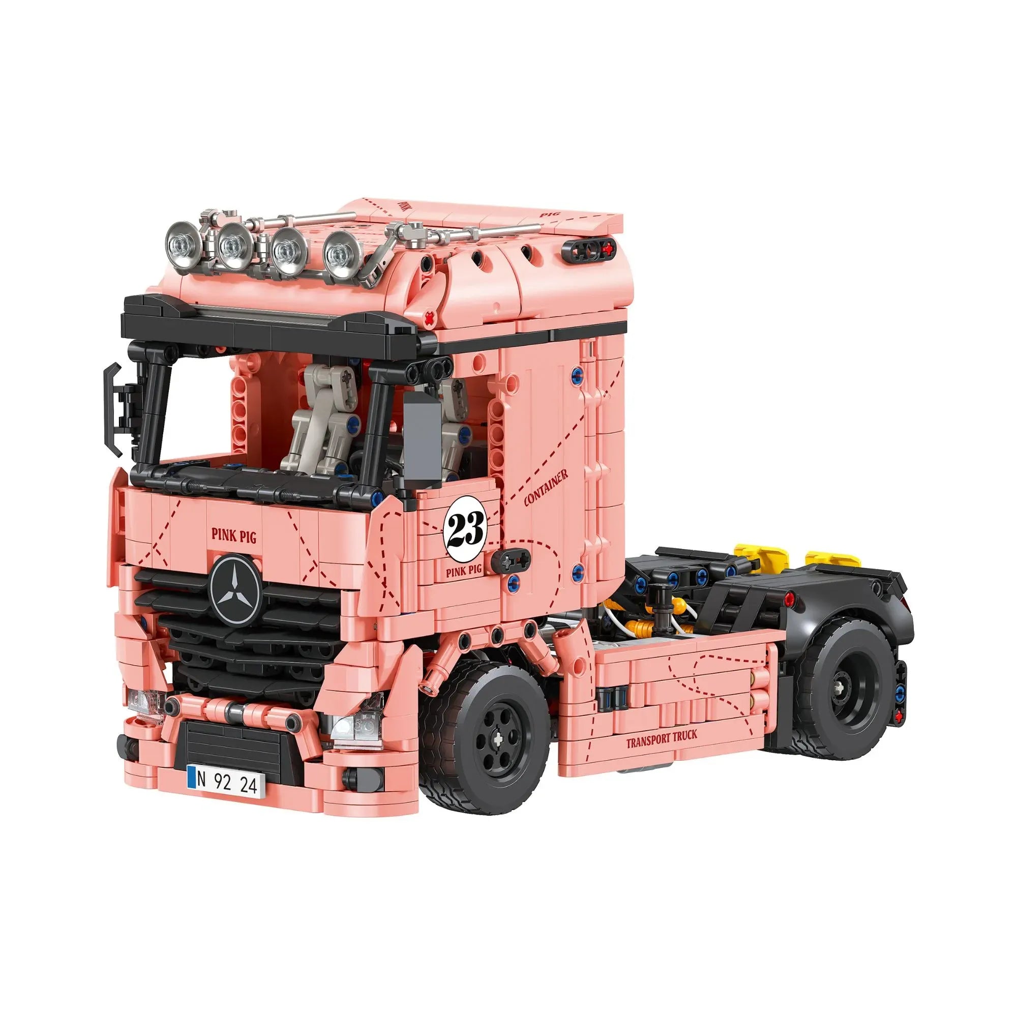 JIESTAR JJ9224 without motor - Actros Racing Trucl Pink Pig Livery | Power Blockz