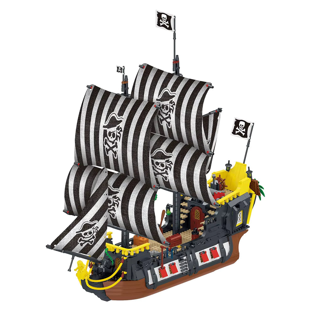 Mork 031002 Booty Bay Sailboat - 5937pcs building blocks set - front view | Power Blockz