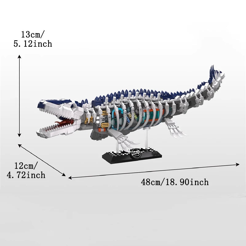 iambrick 30603 Cyber Mosasaurus - 1028pcs building blocks set - view 9 | Power Blockz