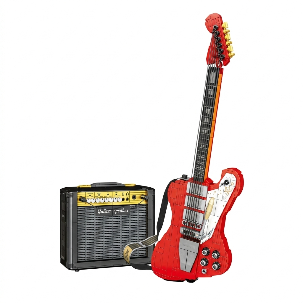 Sembo 708946 Electric Guitar - 1061pcs building blocks set - view 6 | Power Blockz