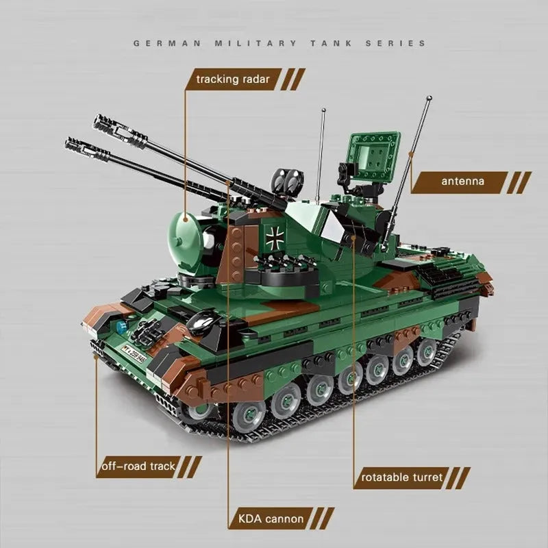 Xingbao XB-06045 Flakpz Gepard - 1352pcs building blocks set - view 2 | Power Blockz