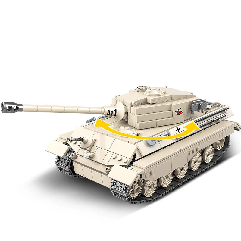 Quanguan 100066 German King Tiger Tank - 978pcs building blocks set - view 2 | Power Blockz
