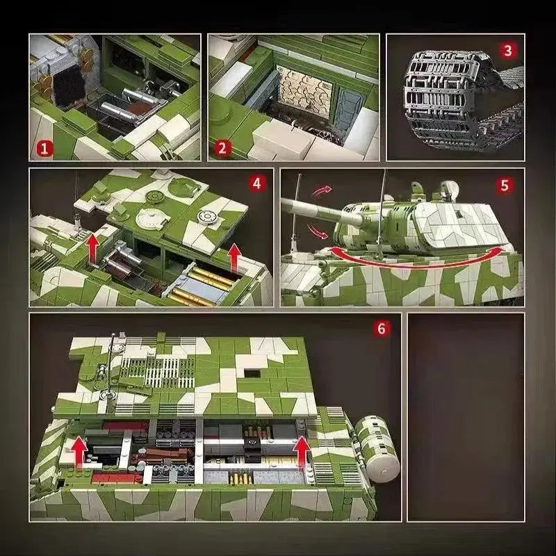 Quanguan 100234 German Super Tank - 2930pcs building blocks set - view 5 | Power Blockz