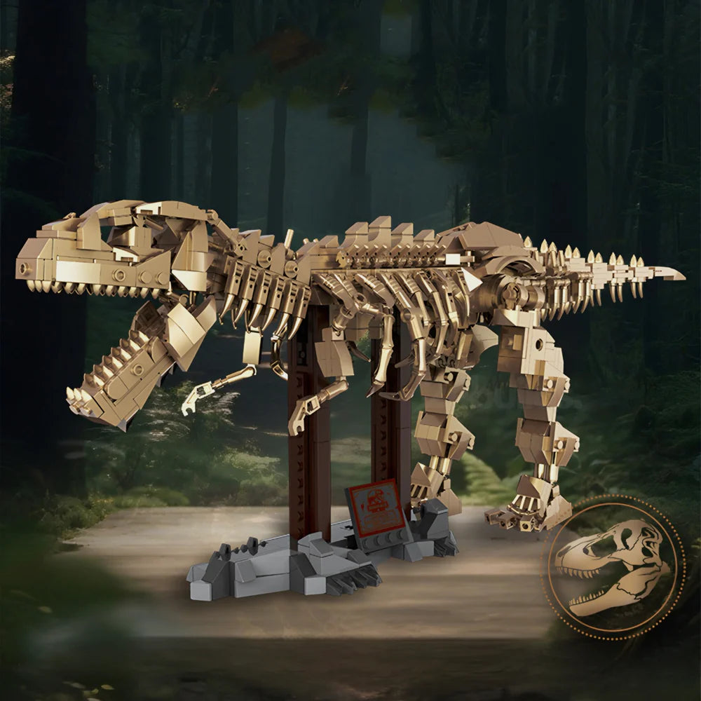Souzosha F1401 Gold T-rex Dinosaur - 864pcs building blocks set - view 5 | Power Blockz