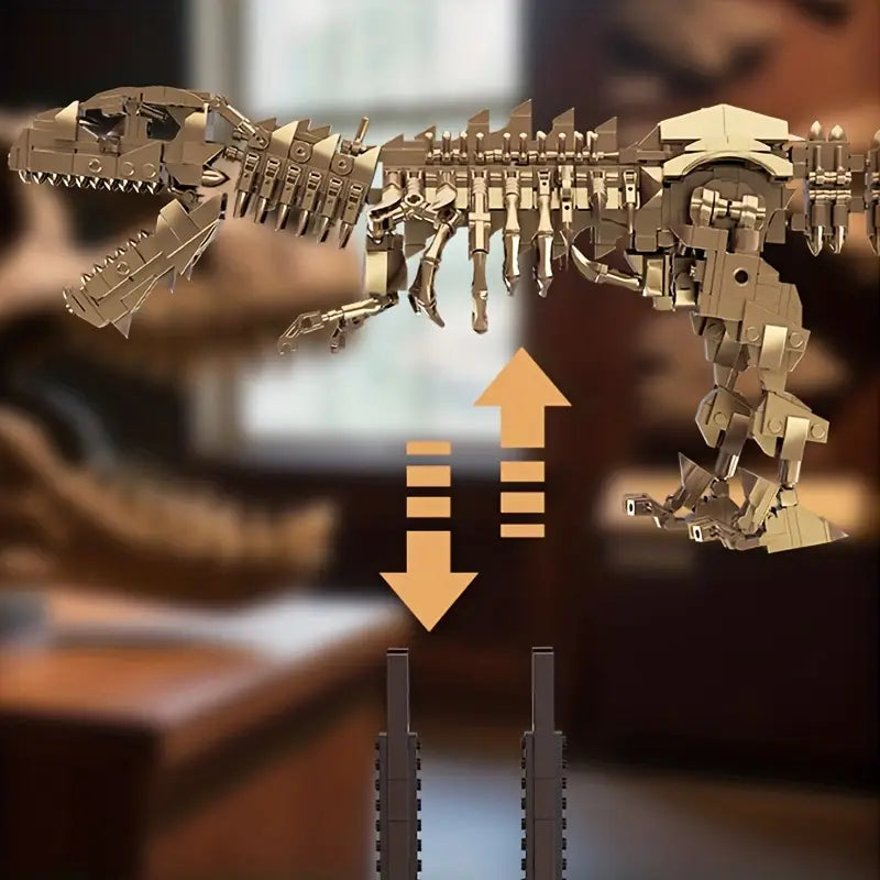 Souzosha F1401 Gold T-rex Dinosaur - 864pcs building blocks set - view 6 | Power Blockz
