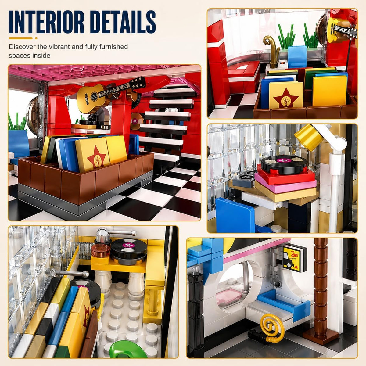 Mould King 16002 Guitar Shop - 2168pcs building blocks set - view 5 | Power Blockz