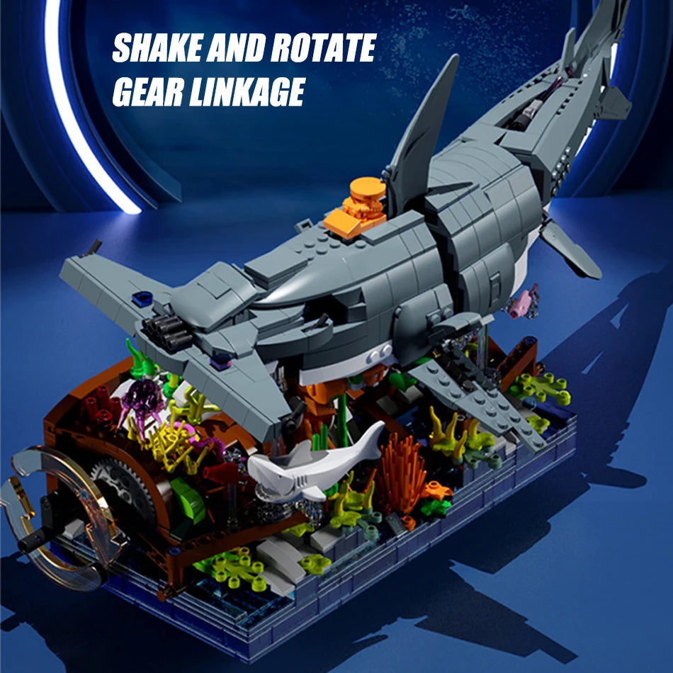 Qizhile 90049 Hammerhead Shark - 1144pcs building blocks set - view 4 | Power Blockz