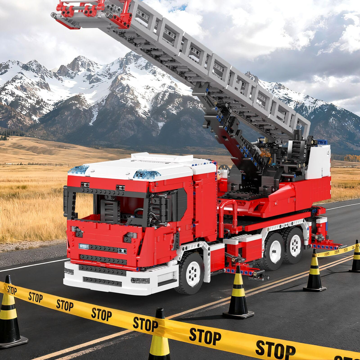 Mould King 17022 Ladder Firefighting Truck - 4886pcs building blocks set - view 9 | Power Blockz