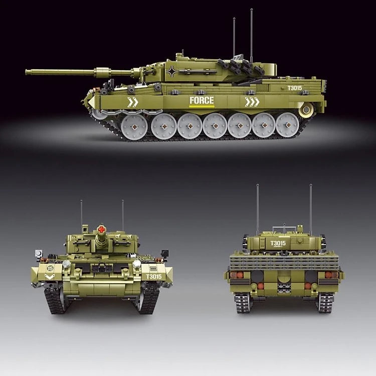 GaoMiSi T3015 Leopard 2 Main-battle - 2029pcs building blocks set - view 2 | Power Blockz