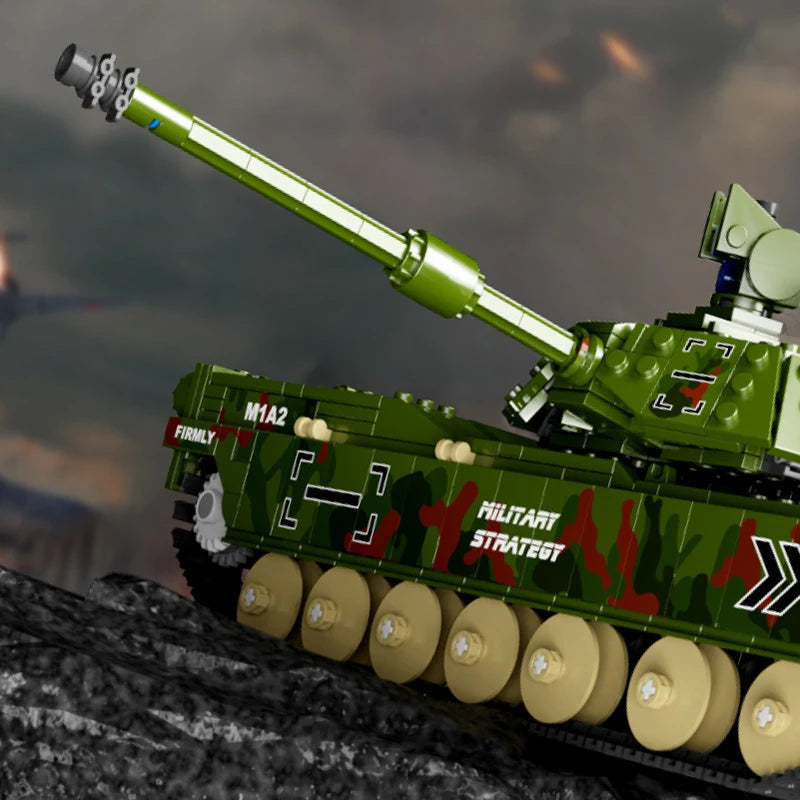 GaoMiSi T3016 M1A2 Main Battle - 1968pcs building blocks set - view 2 | Power Blockz