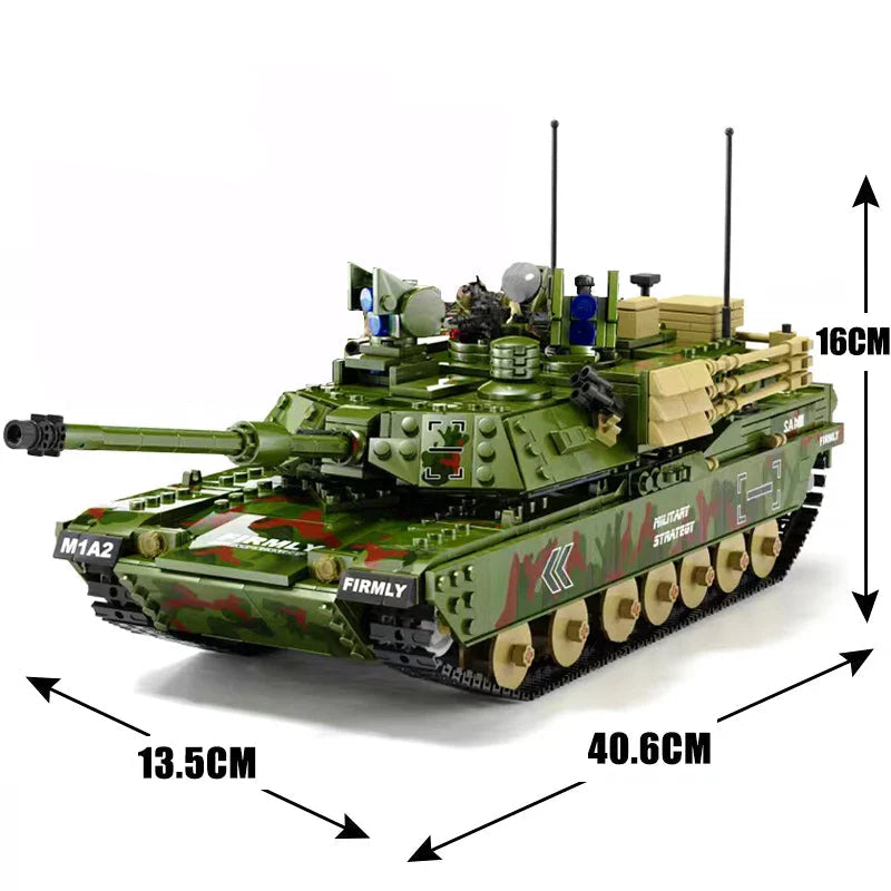 GaoMiSi T3016 M1A2 Main Battle - 1968pcs building blocks set - view 6 | Power Blockz