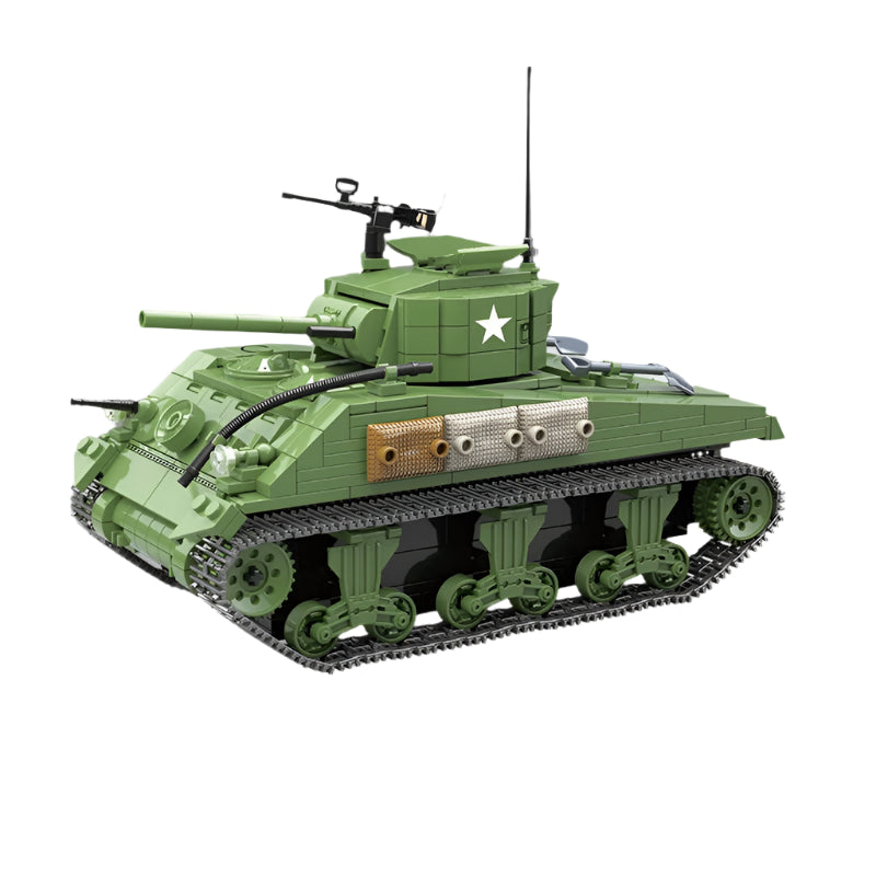 Cobi 3044 M4A1 Military Tank - 726pcs building blocks set - front view | Power Blockz
