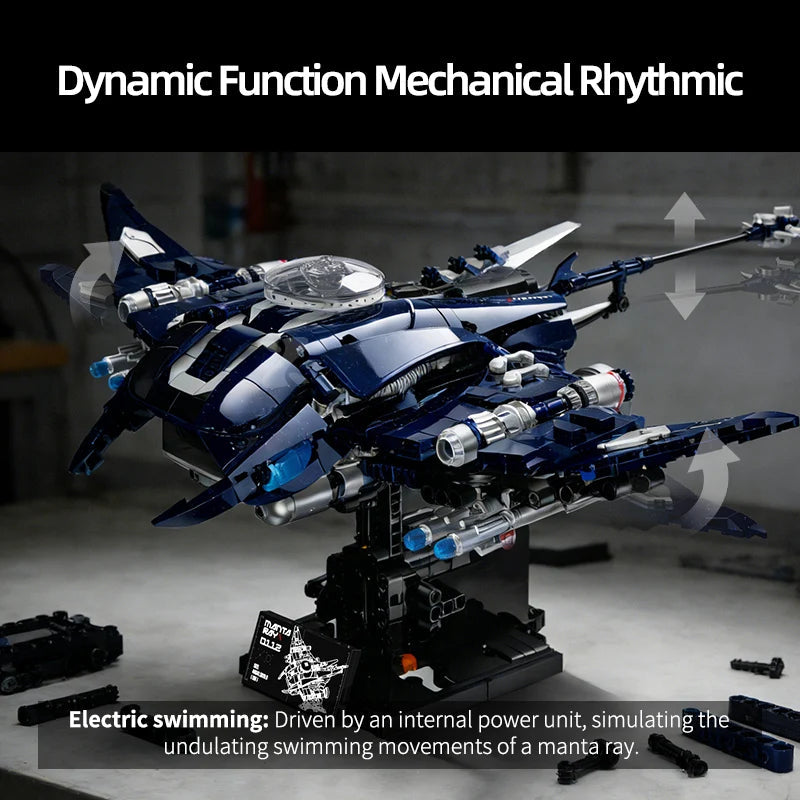 Xinzhuan XZ0112 Mechanical Manta Ray - 930pcs building blocks set - view 5 | Power Blockz