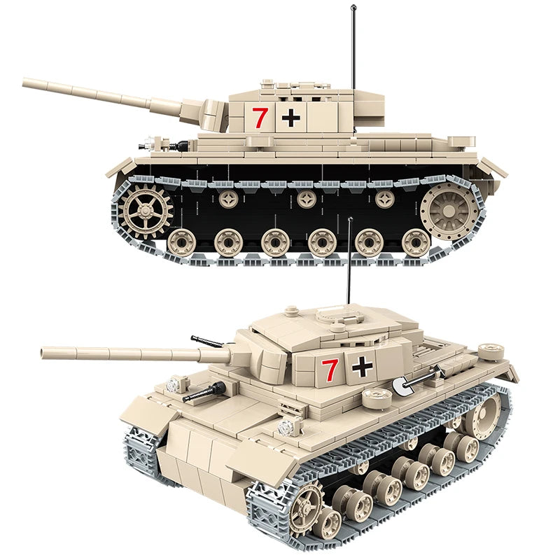 Quanguan 100067 Military Heavy Tank - 711pcs building blocks set - view 2 | Power Blockz