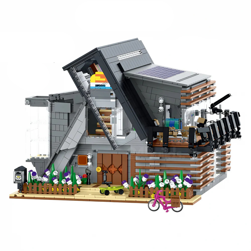 Mork 10213 Modern Villa Contemporary - 3832pcs building blocks set - front view | Power Blockz