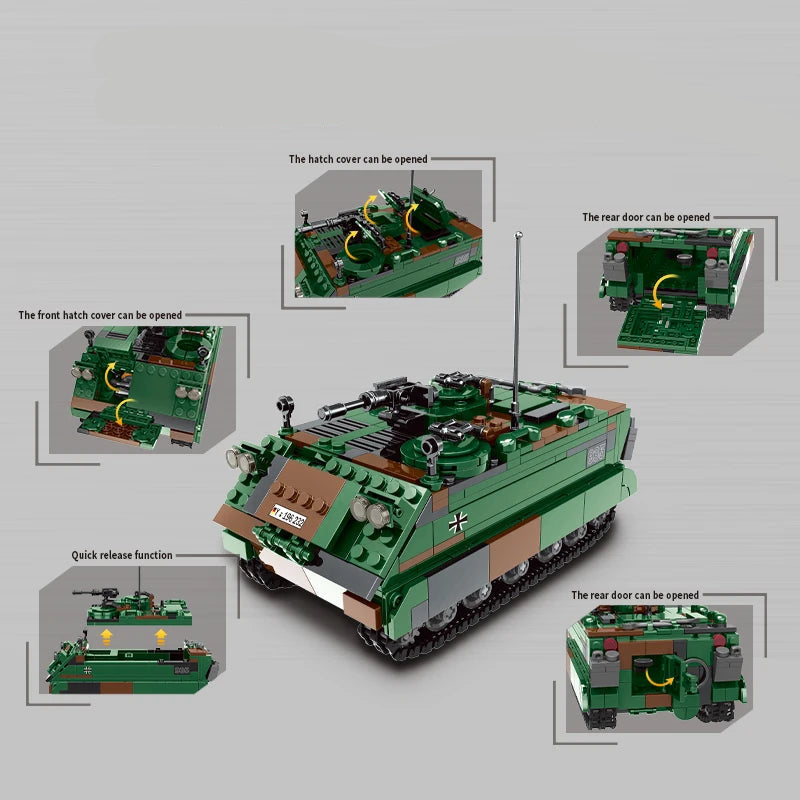 Xingbao XB-0650 MTW M113 Tank - 748pcs building blocks set - view 4 | Power Blockz