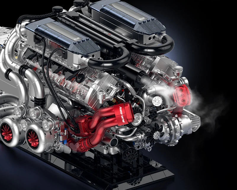 Guly 8655 Performance W16 Engine - 2520pcs building blocks set - view 7 | Power Blockz