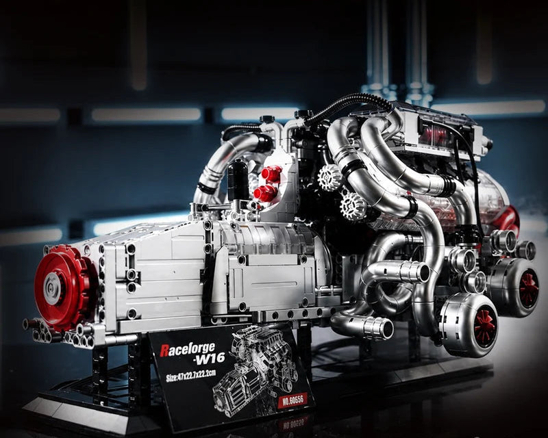Guly 8655 Performance W16 Engine - 2520pcs building blocks set - view 9 | Power Blockz